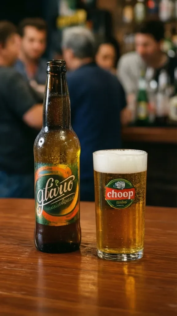 Cerveja APA American Pale Ale em copo tipo pint com espuma cremosa